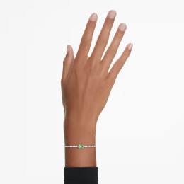 Le Bracelet Swarovski, Matrix Tennis Tailles variées, Vert, Métal rhodié, 5693411