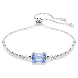 Bracelet Swarovski, Matrix Tennis Tailles variées, Bleu, Métal rhodié, 5693412