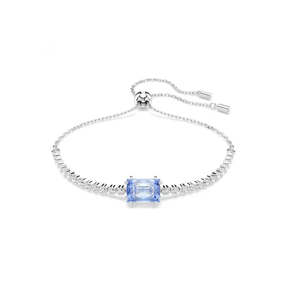 Bracelet Swarovski, Matrix Tennis Tailles variées, Bleu, Métal rhodié, 5693412