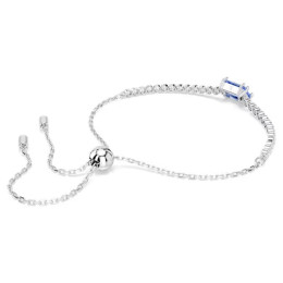 Le Bracelet Swarovski, Matrix Tennis Tailles variées, Bleu, Métal rhodié, 5693412