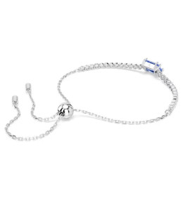 Le Bracelet Swarovski, Matrix Tennis Tailles variées, Bleu, Métal rhodié, 5693412