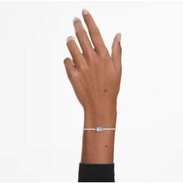 Le Bracelet Swarovski, Matrix Tennis Tailles variées, Bleu, Métal rhodié, 5693412
