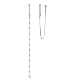 Boucles d'oreilles pendantes Argent 925/1000 et 4 oxydes de zirconium by Stauffer