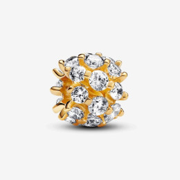 Charm Pandora Moments, rond scintillant en métal doré or jaune 585/1000, 763234C01