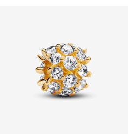 Charm Pandora Moments, rond scintillant en métal doré or jaune 585/1000, 763234C01
