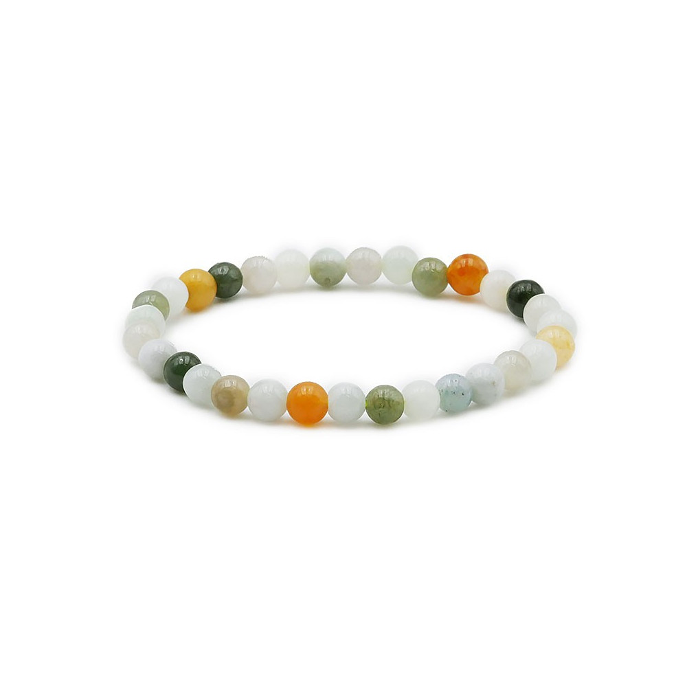 Bracelet pierres naturelles 6mm jade de Birmanie AB
