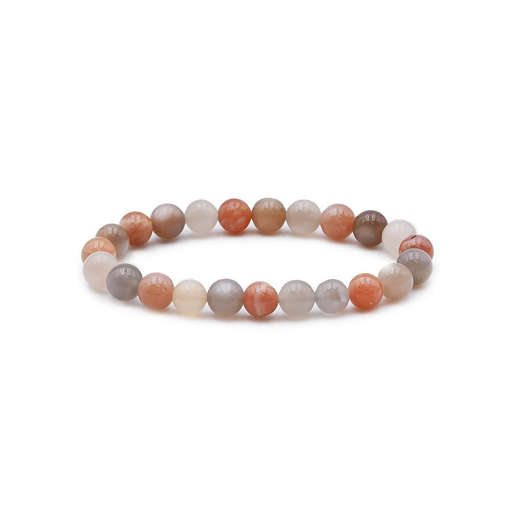 Bracelet pierres naturelles 8mm pierre de lune multicolore A+ Bracelet pierres naturelles 8mm pierre de lune multicolore A+
