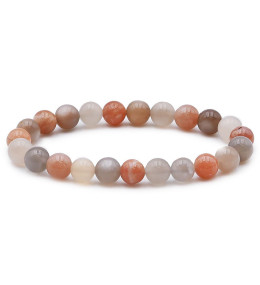 Bracelet pierres naturelles 8mm pierre de lune multicolore A+