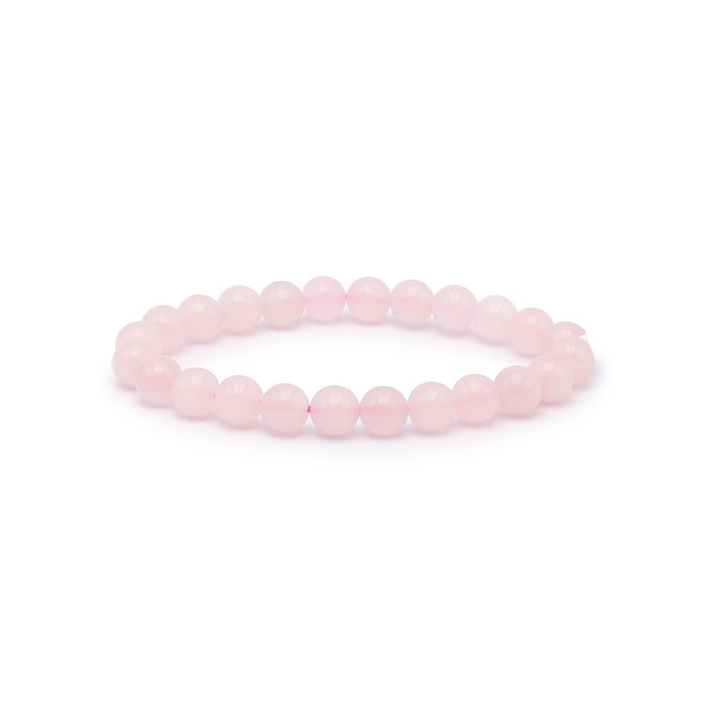 Bracelet pierres naturelles 8mm quartz rose Brésil A