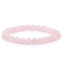 Bracelet pierres naturelles 8mm quartz rose Brésil A