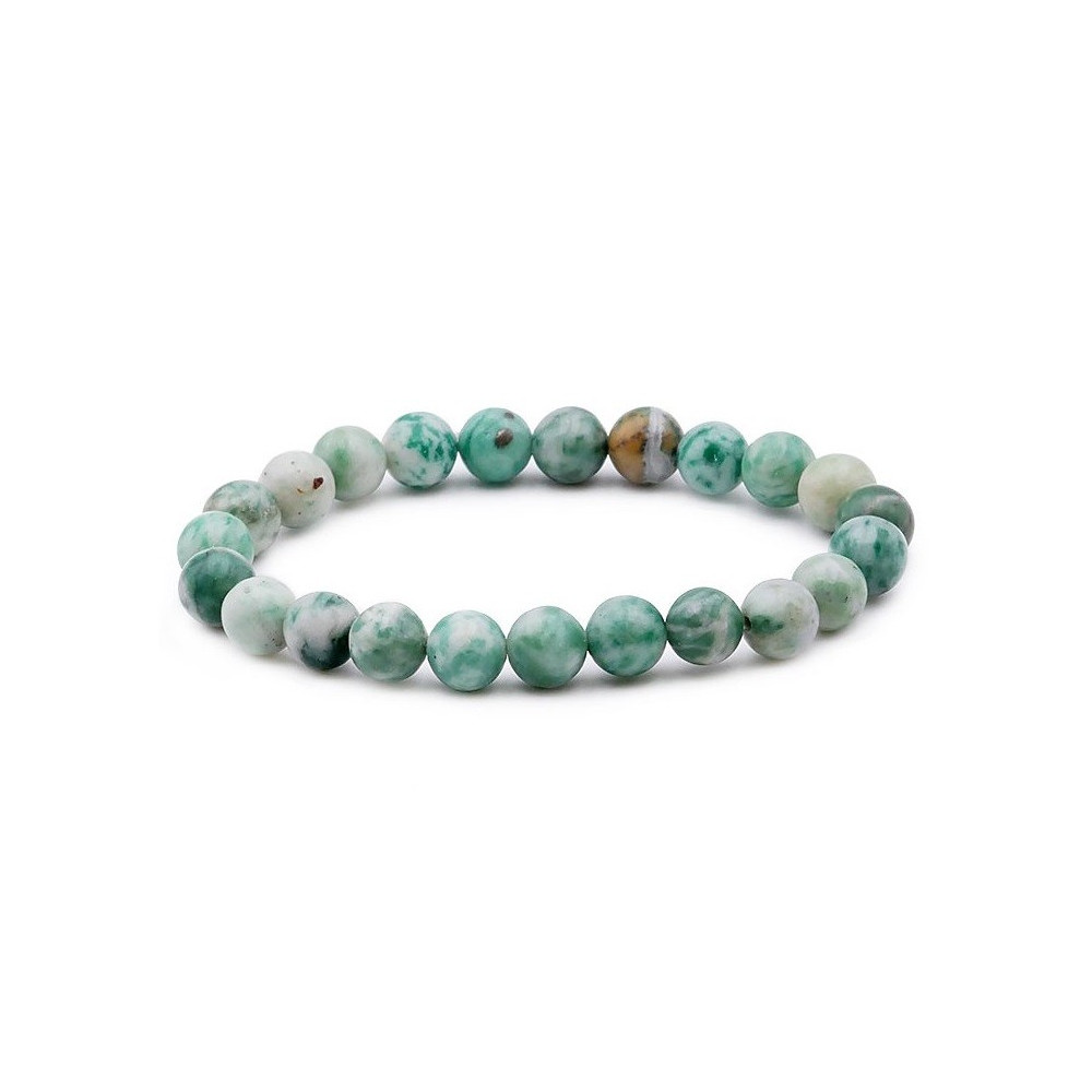 Bracelet pierres naturelles 8mm serpentine Chine AB