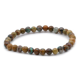 Bracelet pierres naturelles 6mm chrysocolle sur gangue AB