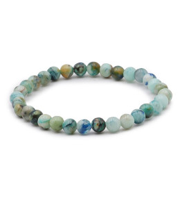 Bracelet pierres naturelles 6mm chrysocolle shattuckite AB