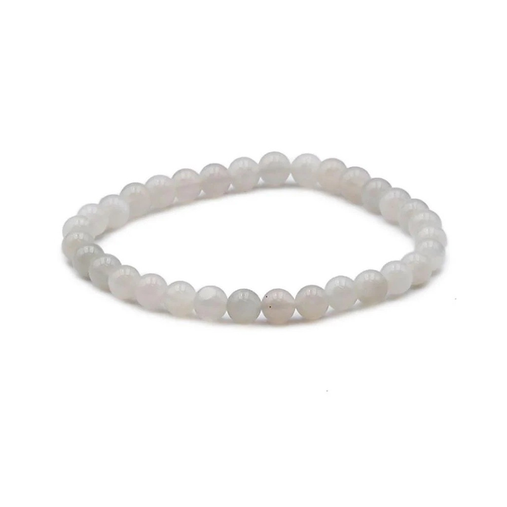 Bracelet pierres naturelles pierres 6mm pierre de lune beige AB