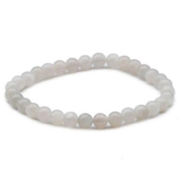 Bracelet pierres naturelles pierres 6mm pierre de lune beige AB