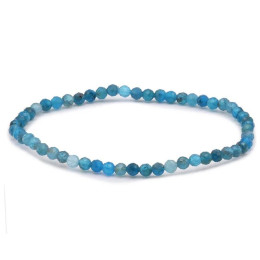 Bracelet pierres naturelles facetté 4 mm apatite bleue A