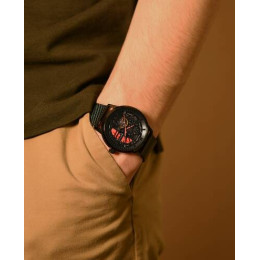La Montre Homme Pierre Lannier PADDOCK (orange), Automatique, acier 338A459
