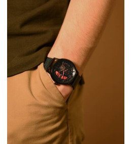La Montre Homme Pierre Lannier PADDOCK (orange), Automatique, acier 338A459