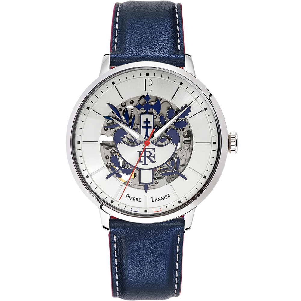 Montre Homme Pierre Lannier ELYSEE, automatique, acier et cuir 456D126