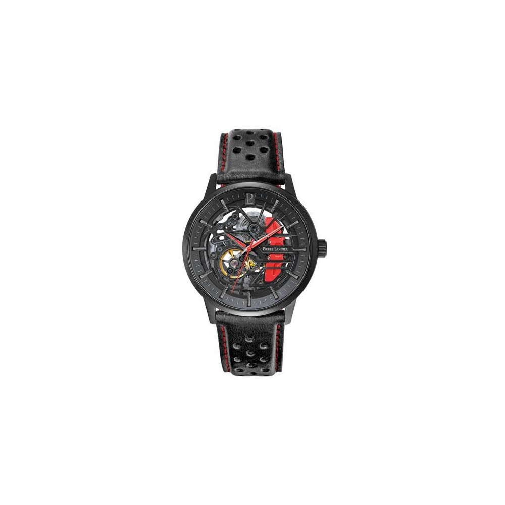Montre homme Pierre Lannier, PADDOCK (rouge), Automatique cuir, 338A439