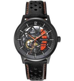 Montre homme Pierre Lannier, PADDOCK (orange), Automatique cuir, 341A455