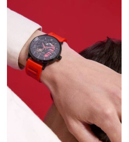 La Montre homme Pierre Lannier, PADDOCK (rouge), Automatique caoutchouc, 341A459