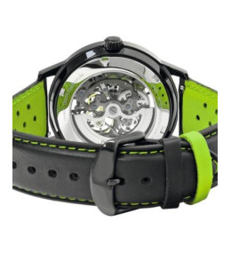 La Montre homme Pierre Lannier, PADDOCK (verte), Automatique cuir, 341A477
