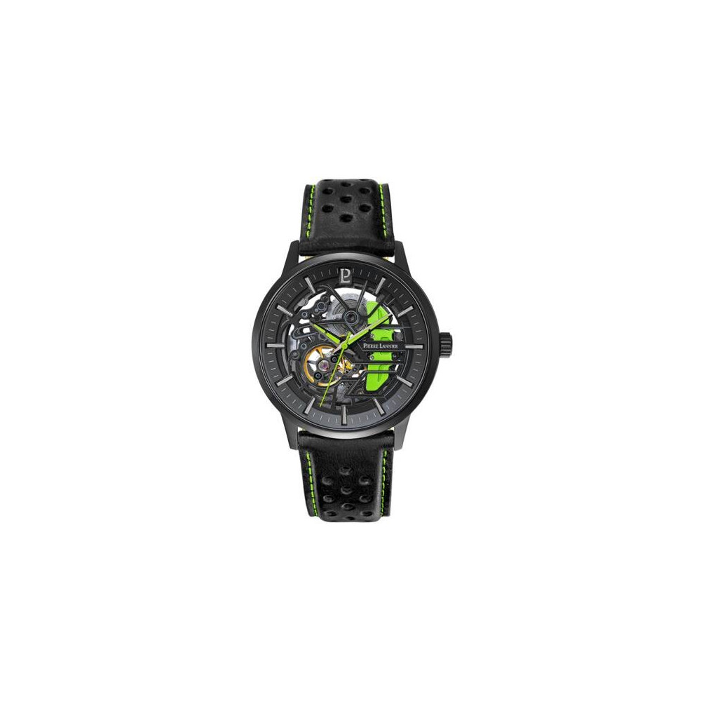 Montre homme Pierre Lannier, PADDOCK (verte), Automatique cuir, 341A477