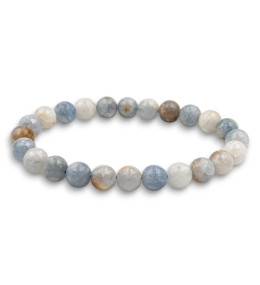 Bracelet pierres naturelles 6mm célestine A
