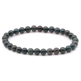 Bracelet pierres naturelles 6mm jaspe heliotrope Afrique du sud AB