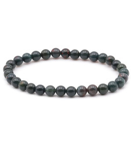 Bracelet pierres naturelles 6mm jaspe heliotrope Afrique du sud AB