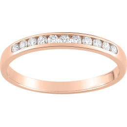 Alliance or rose 750/1000 et diamants 0,15 carat by Stauffer