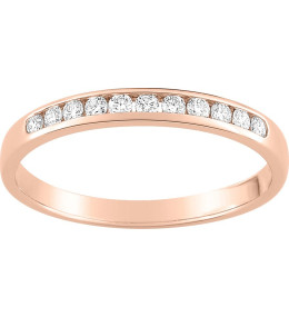 Alliance or rose 750/1000 et diamants 0,15 carat by Stauffer