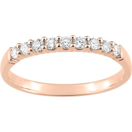 Alliance or rose 750/1000 et diamants 0,23 carat by Stauffer