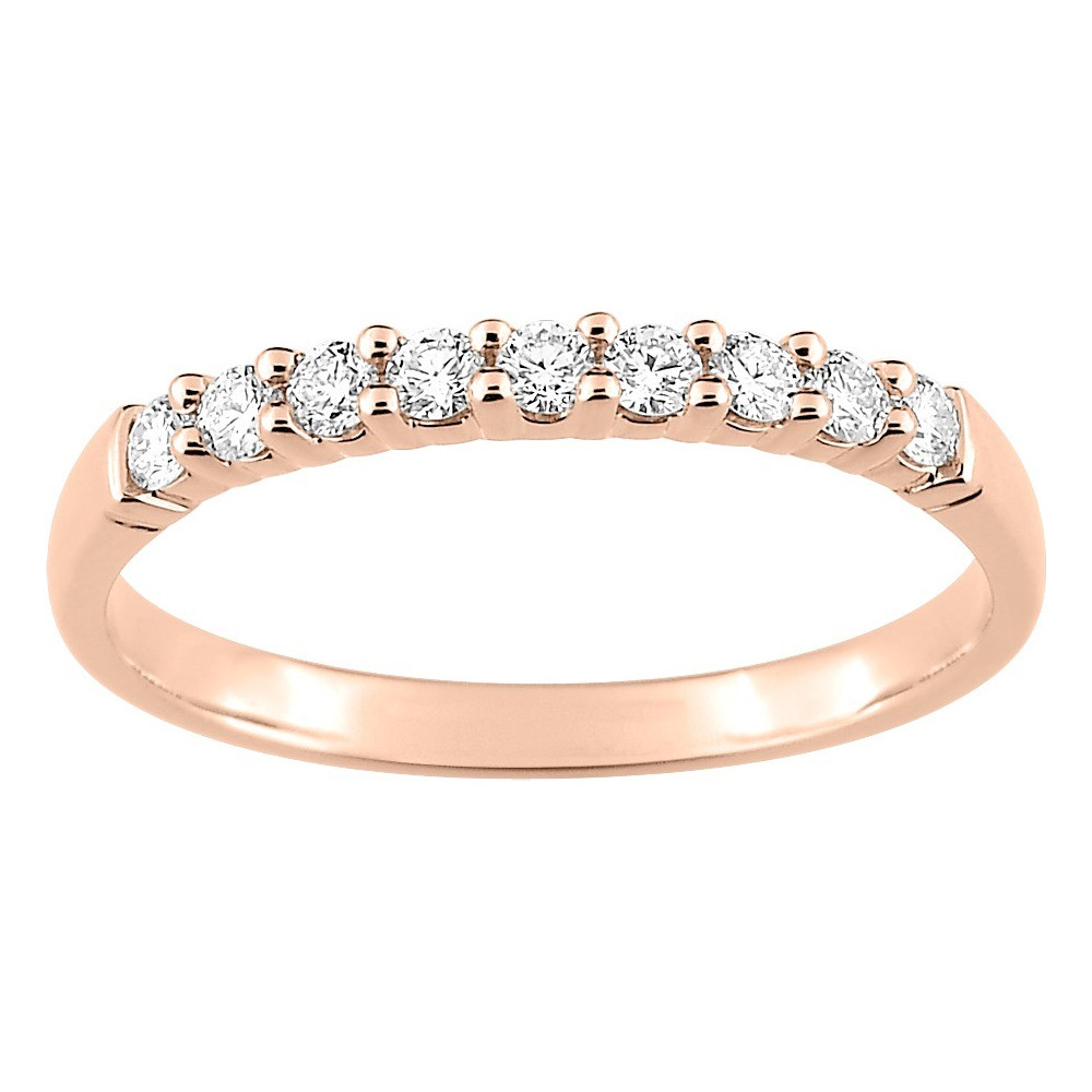 Alliance or rose 750/1000 et diamants 0,23 carat by Stauffer