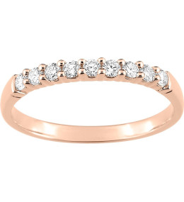 Alliance or rose 750/1000 et diamants 0,23 carat by Stauffer