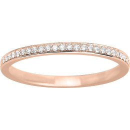 Alliance or rose 750/1000 et diamants 0,13 carat by Stauffer