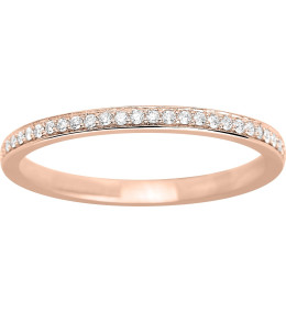 Alliance or rose 750/1000 et diamants 0,13 carat by Stauffer