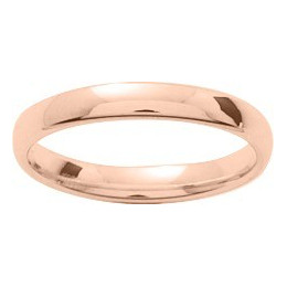 Alliance or rose 750/1000 demi-jonc confort, largeur 3,00 mm by Stauffer
