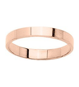 Alliance or rose 750/1000 ruban plat, largeur 3,00 mm by Stauffer