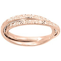 Alliance or rose 750/1000 double anneau illusion, largeur 2,00 mm by Stauffer