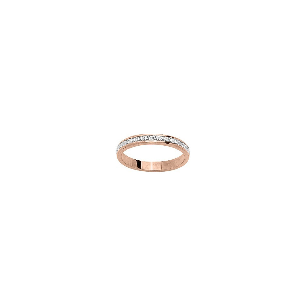 Alliance or rose et or gris 750/1000 illusion, largeur 3,00 mm by Stauffer