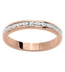 Alliance or rose et or gris 750/1000 illusion, largeur 3,00 mm by Stauffer