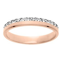 Alliance or rose et or gris 750/1000 illusion, largeur 3,00 mm by Stauffer
