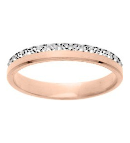 Alliance or rose et or gris 750/1000 illusion, largeur 3,00 mm by Stauffer