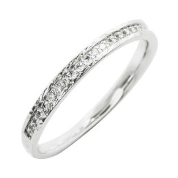 Alliance or gris 750/1000 Prestige Demi Tour Serti Rail Etincelant et diamants 0,15 carat by Stauffer