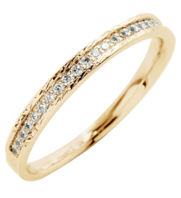 Alliance or gris 750/1000 Prestige Demi Tour Serti Rail Etincelant et diamants 0,20 carat by Stauffer