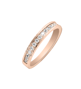 Alliance or gris 750/1000 Prestige Demi Tour Serti Rail Etincelant et diamants 0,30 carat by Stauffer