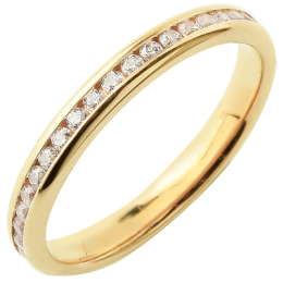 Alliance or gris 750/1000 Prestige Tour Complet Serti Rail Mince et diamants 0,50 carat by Stauffer