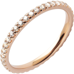 Alliance or gris 750/1000 Prestige Tour Complet Serti Griffes et diamants 0,75 carat by Stauffer